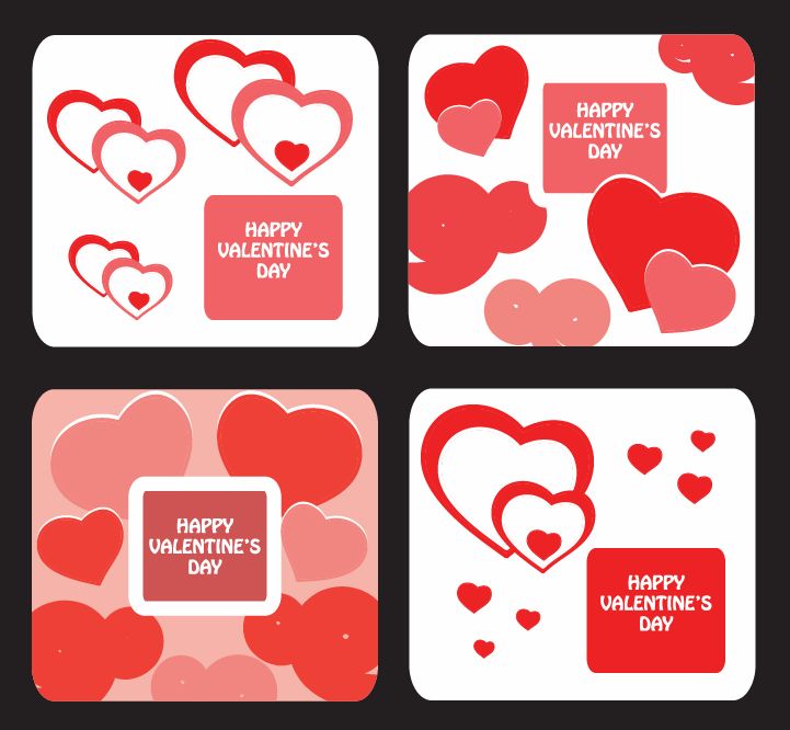 free vector Greeting Card Templates for Valentine Day